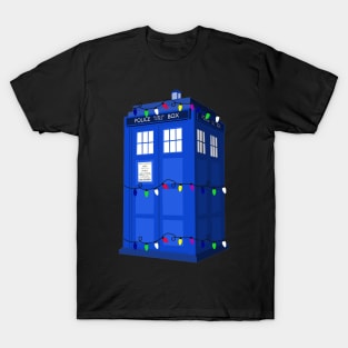 Merry Christmas Lights Tardis T-Shirt